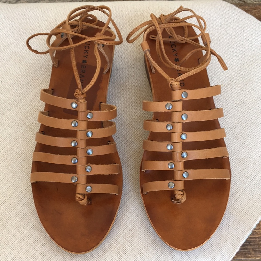 Lucky Brand Hulumi Leather Sandals 9 - 9.5